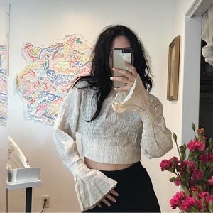 Asos Blackless Cream Top